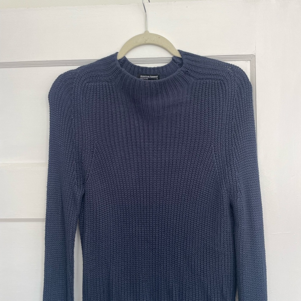 American Apparel Blue Crew Neck Sweater